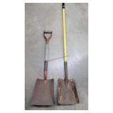 2 Flat Shovels