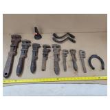 Assorted Pipe Wrenches & Tools Lot