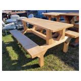 Well Built Rough Sawn Picnic Table  - 6ft Long