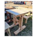 36' Rough Sawn Wood Bar Table 42't