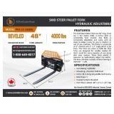 48' Wolverine Hydraulic Pallet Forks ï¿½ Skid Steer