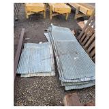 24 pieces Vintage Small Rib Galv. Tin