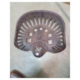 Racine Wisc Cast Iron Seat, cracked