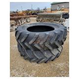 2- Firestone 460/85R38 Tractor Tires, Good Rubber