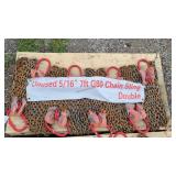 8- Unused 5/16 x 7ft G80 Chain Slings