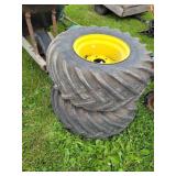 2- Goodyear Lawnmower Tires w/ wheels, 26 x 12.00