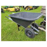 Large Truper Poly Wheel Borrow, Twin Wheel