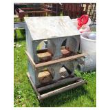 4- Spot Galvenized Chicken Nesting Box