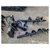 Mini Skid Steer Post Hole Auger Set - 8" & 12"