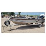 1996 Alumacraft Lunker 16ft Boat - w/ 40HP Mercury