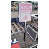 Pedestal Mounted Pedestrial Crosswalk Sign -