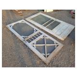 2- Antique Wooden Doors 42x79 & 32x84