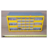 Akro-Mils 26-Drawer Plastic Cabinet Full of Stuff