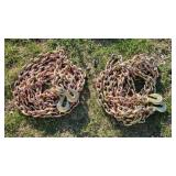 2- New 3/8" 20ft. G70 Chains