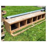 Wooden Chicken Nest / Roost- 77"L