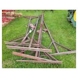 6 - Steel Hand Crank Hoists 11ft tall