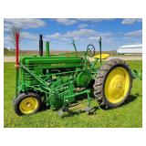 John Deere B Tractor with Mounted Cultivator
