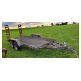 16ft Steel Double Axle Farm Trailer - NO PAPERS