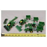8 pcs of 1/64 John Deere Combines / Tractors &