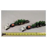 2- Played 1/64 John Deere Hauler Semis