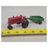 Vintage  Tractor w/ Wagon  - Aluminum