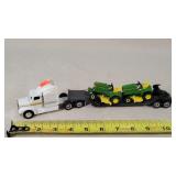 1/64 John Deere Semi w/ Mowers (plastic trailer)