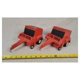 2 New Idea 484 Round Baler w/ Bales