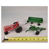 1/32 MM Tractor & 2 Green Implements