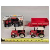 3- 1/32 Tractors & Dump Wagon