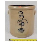 Salt Glazed 3 Gal. Stoneware Rib Cage Target Crock