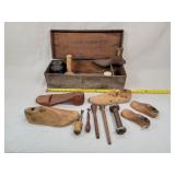 Antique 19' Shoemakers Toolbox - Loaded
