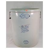 Western 30 Gallon Stoneware Crock - Cracked