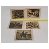 5- Vintage Cowboys Glass Art Panels 5x7