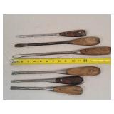 6- Long Antique Screw Drivers