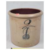 Salt Glazed 2 Gallon Target Crock - Bottom Marked