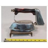 Antique Diamond Clothes Iron on Stand