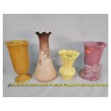 4- Vintage Vases, up to 11' Tall