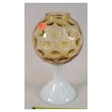 1950's Fenton Yellow Ivy Ball 8't