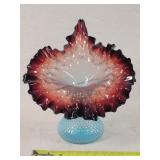 1890's Victorian Ox Blood / Blue Vase