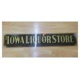 36 ï¿½ 7'  Vintage Iowa Liquor Store Glass