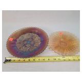 Grape & Cable 9' Carnival Bowl & Other Plate