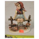 Early M.I. Hummel 'Girl on Fence' Figurine -