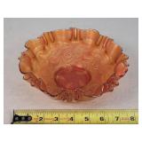 Fenton Carnival Heart & Vine 8' Ruffle Bowl