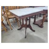 Antique Marble Top Side Table,  30'W x 28.5'H x