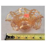 Fenton Basketweave Carnival Glass Bowl 5.5'