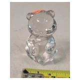 Fenton Glass 3.5' Bear - Clear Heart