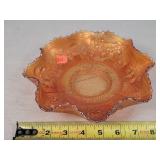 Fenton Orange Tree Carnival Ruffle Bowl 9'w