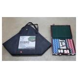 Table Top Poker Board w/ Poker Chips, 50.75' x
