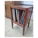 Record Cabinet End Table, w/ Records  16'W x 26'H