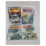 4- Vintage G.I. Combat DC Comic Books